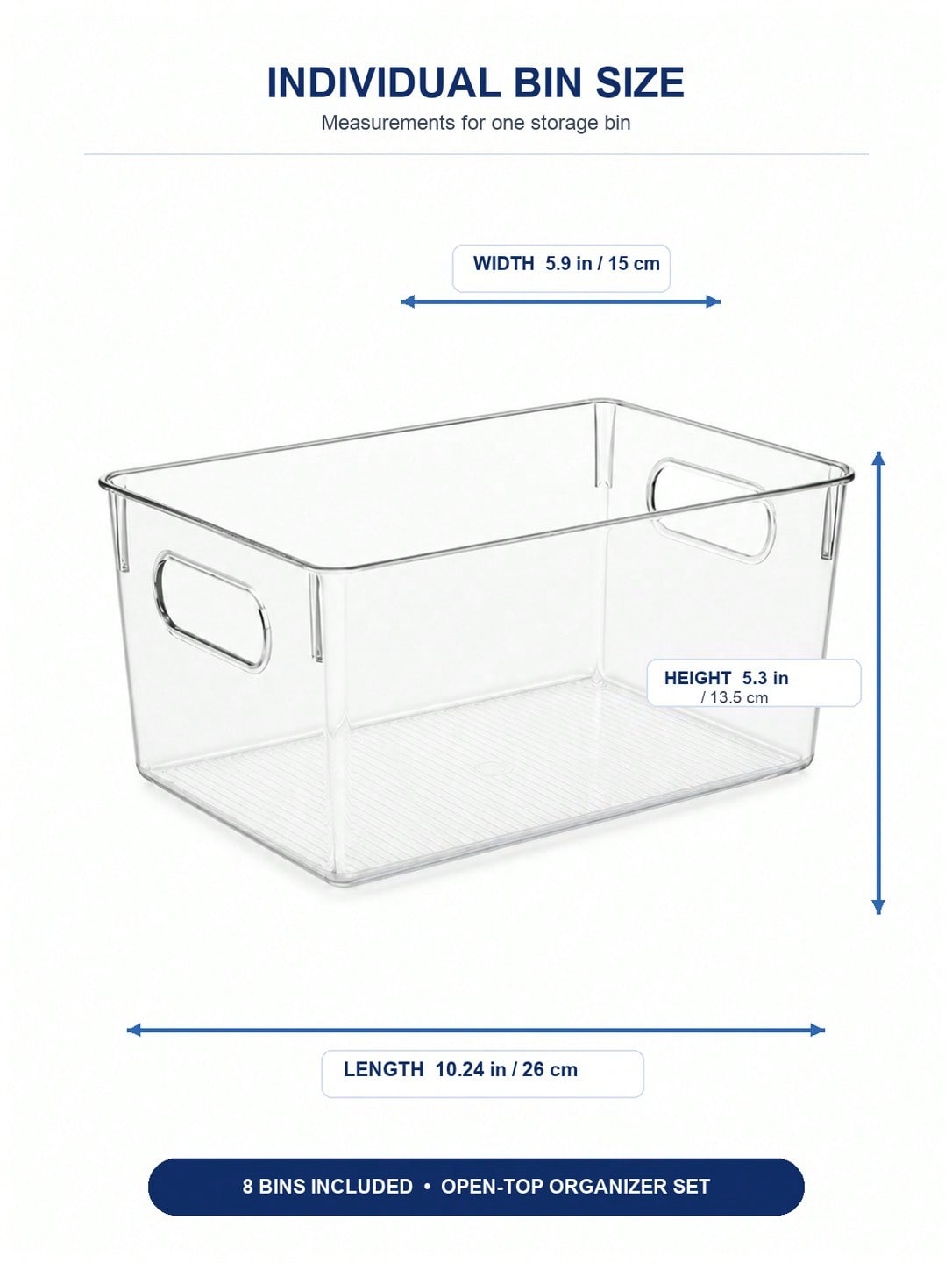 8-Pack Clear Storage Bins with - Home Office Freelancer recension och pris