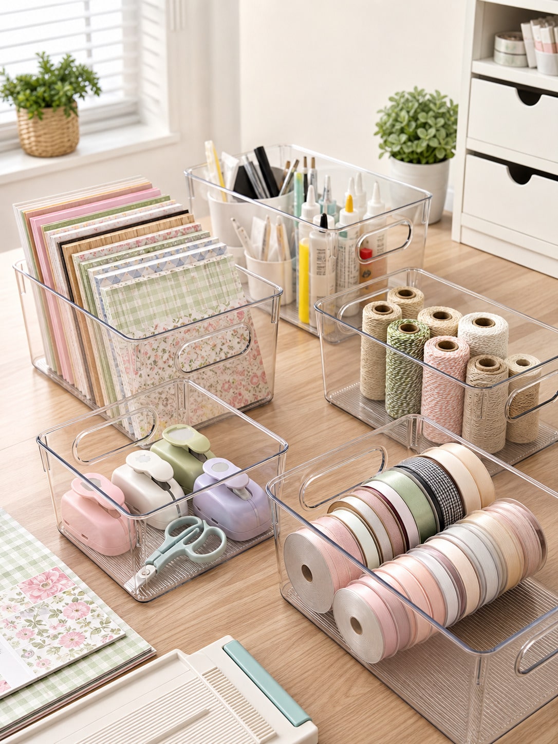 8-Pack Clear Storage Bins with - Home Office Freelancer recension och pris