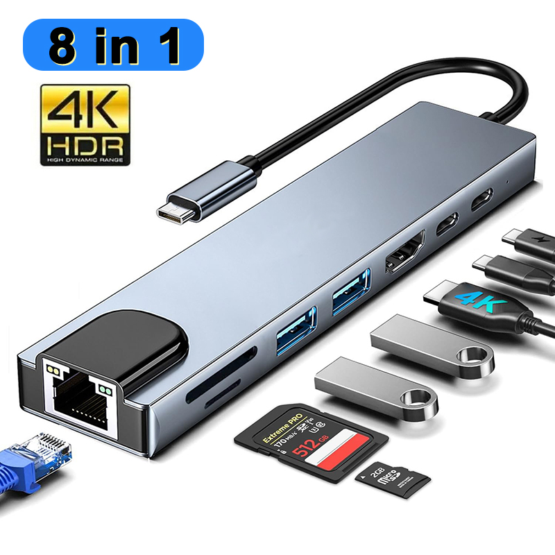 8 In 1 USB Type C Hub for MacB - Home Office For Mac recension och pris