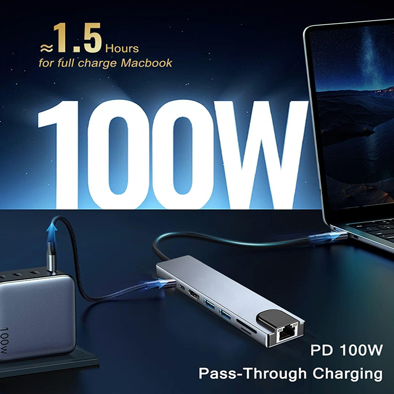 8 In 1 USB Type C Hub for MacB - Home Office For Mac recension och pris