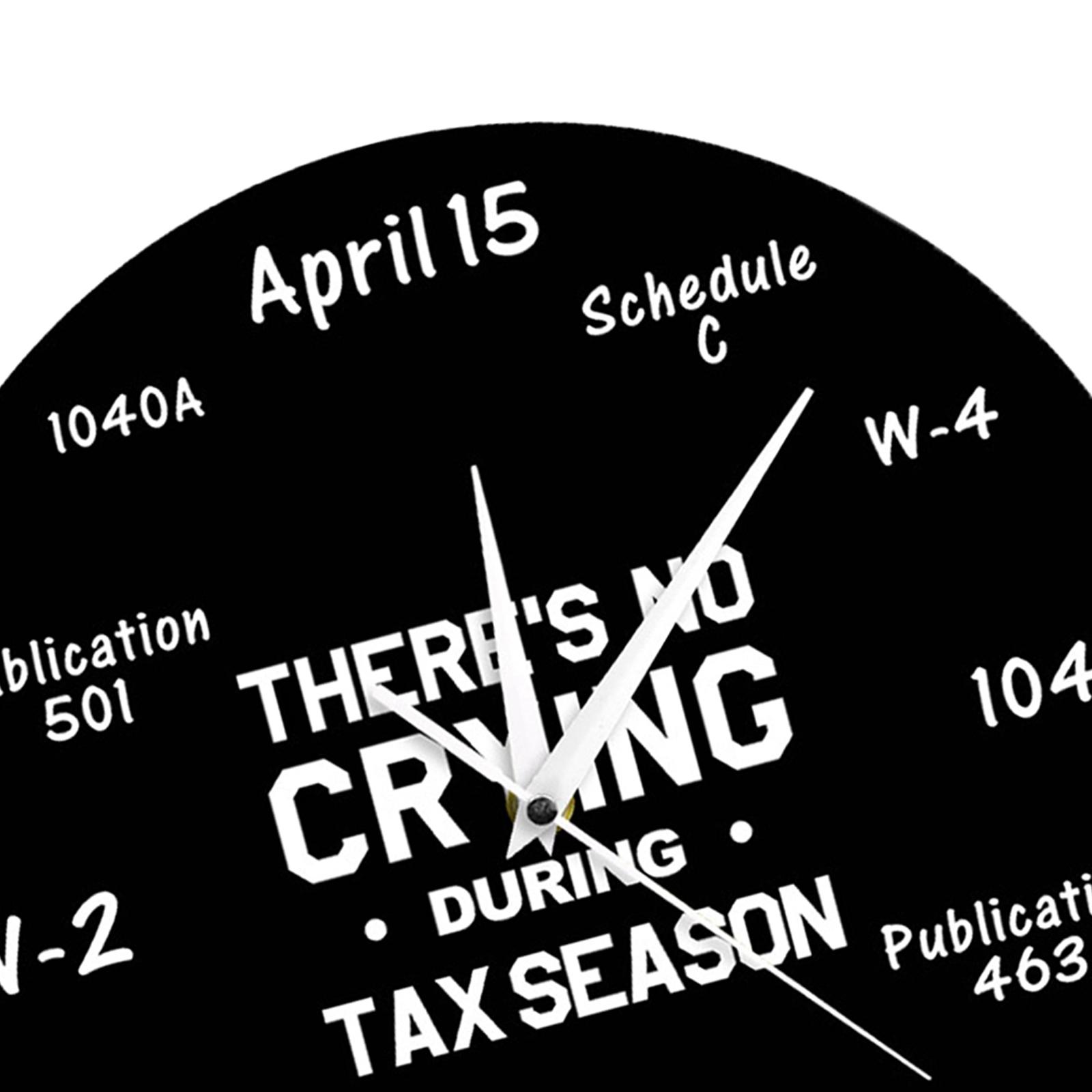 Tax Season Wall Clock 12 Inch  - Home Office Tax recension och pris