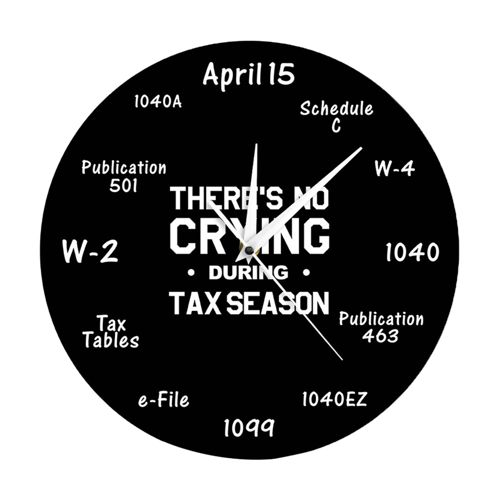 Tax Season Wall Clock 12 Inch  - Home Office Tax recension och pris