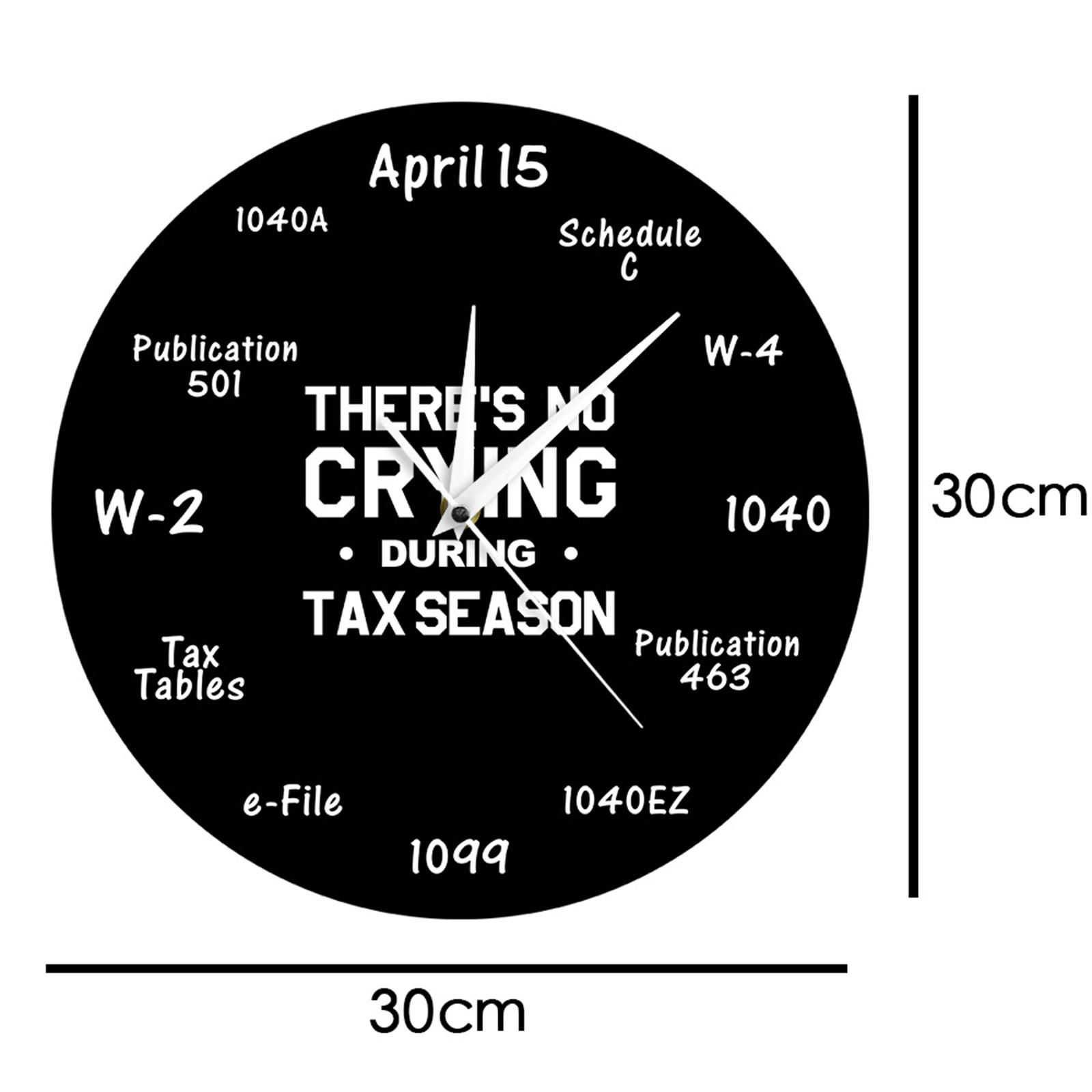 Tax Season Wall Clock 12 Inch  - Home Office Tax recension och pris