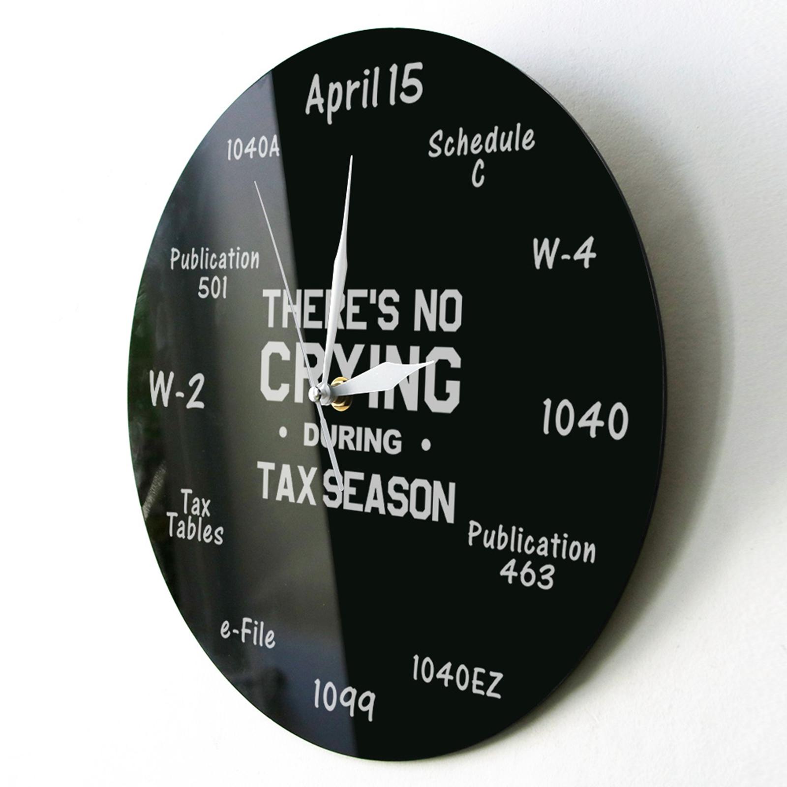 Tax Season Wall Clock 12 Inch  - Home Office Tax recension och pris