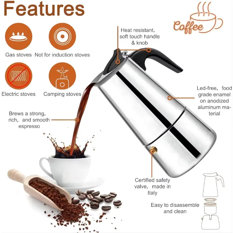 Italian Stainless Steel Moka C - Home Office Moka recension och pris