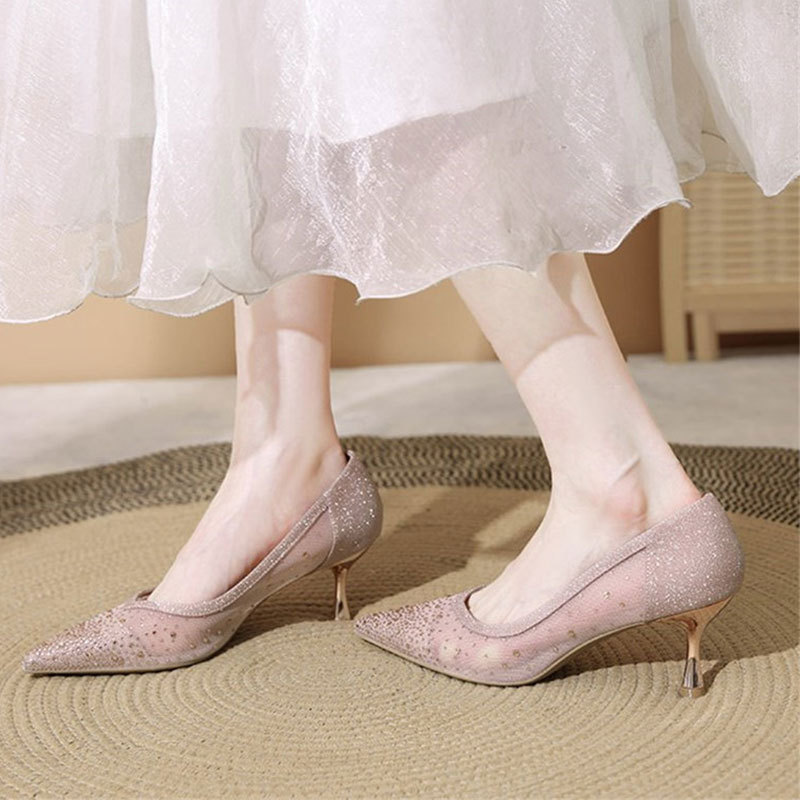 Slip-On High Heel Sandals - Cr - Home Office Size recension och pris