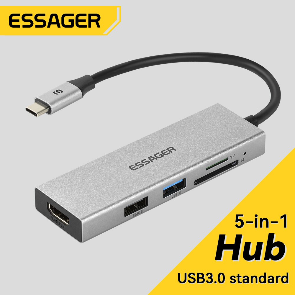 Essager 5 in 1 USB C HUB HDMI- - Home Office For Mac recension och pris
