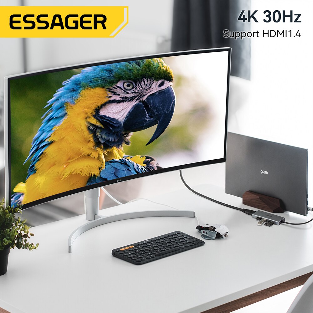 Essager 5 in 1 USB C HUB HDMI- - Home Office For Mac recension och pris