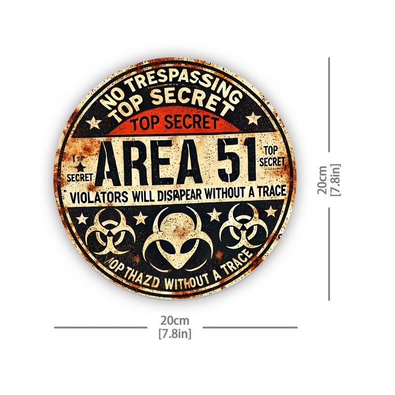 Vintage Area 51 Metal Wall Sig - Home Office Logo recension och pris