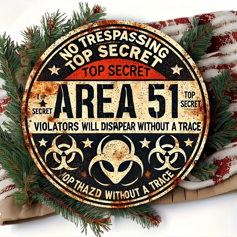 Vintage Area 51 Metal Wall Sig - Home Office Logo recension och pris