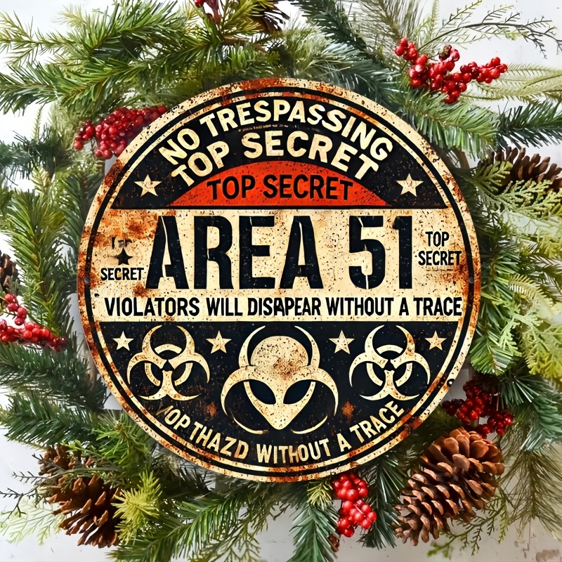 Vintage Area 51 Metal Wall Sig - Home Office Logo recension och pris