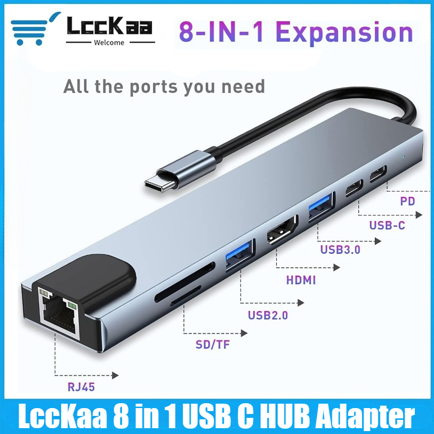 USB C Hub 8/7 in 1 4K HDMI Ada - Home Office For Mac recension och pris