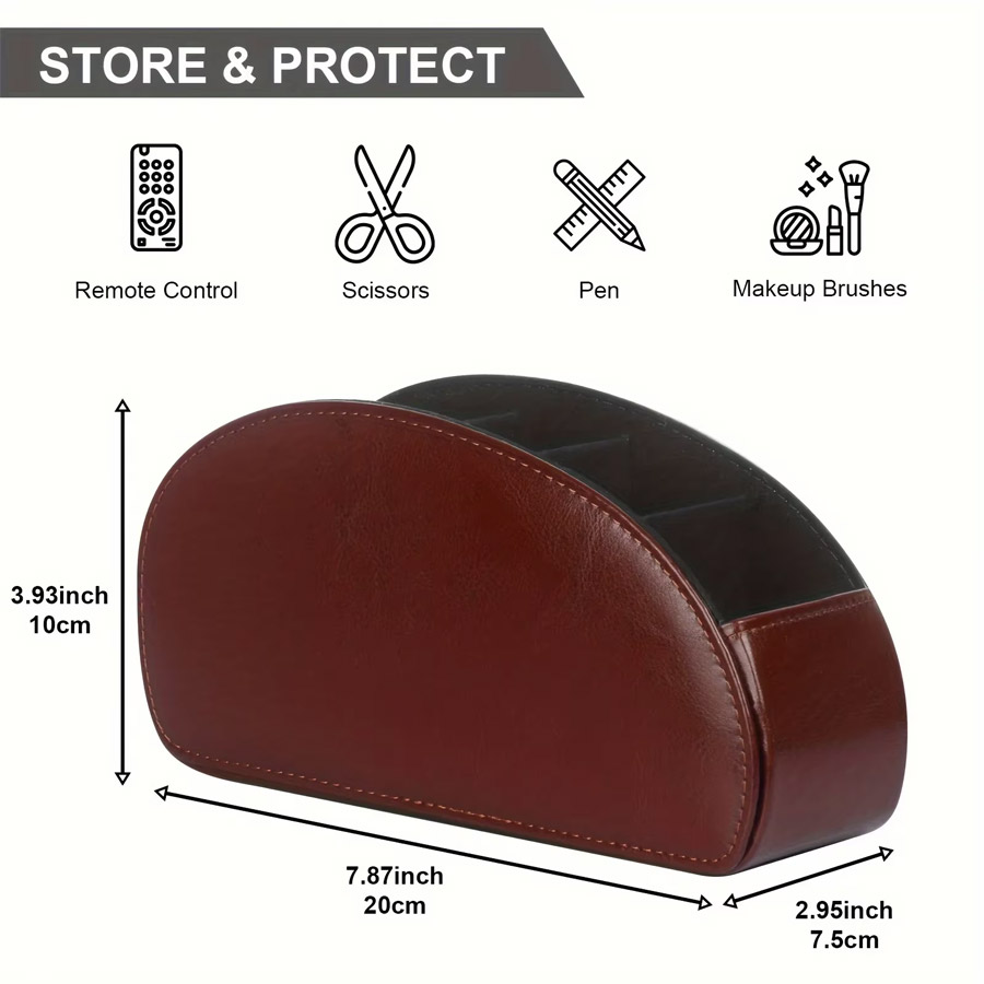 1Pc 5 Grid PU Leather Desktop  - Home Office Setup recension och pris