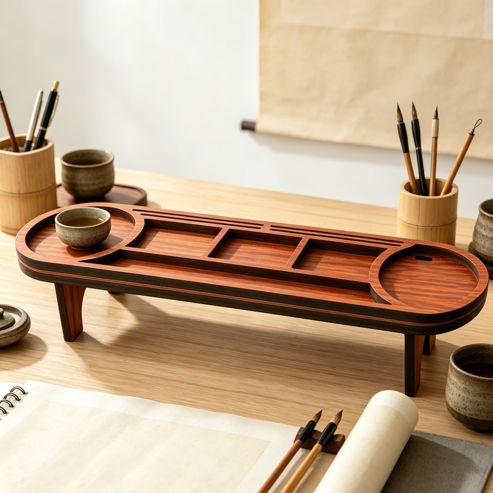 Wooden Desk Organizer with Pho - Home Office Freelancer recension och pris