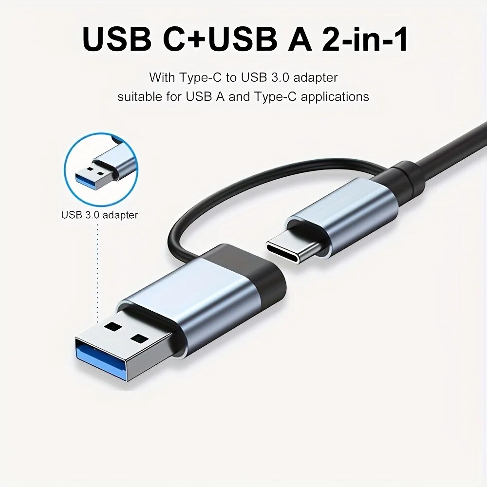 2 In 1 USB3.0 Hub 7 Port Type  - Home Office For Mac recension och pris