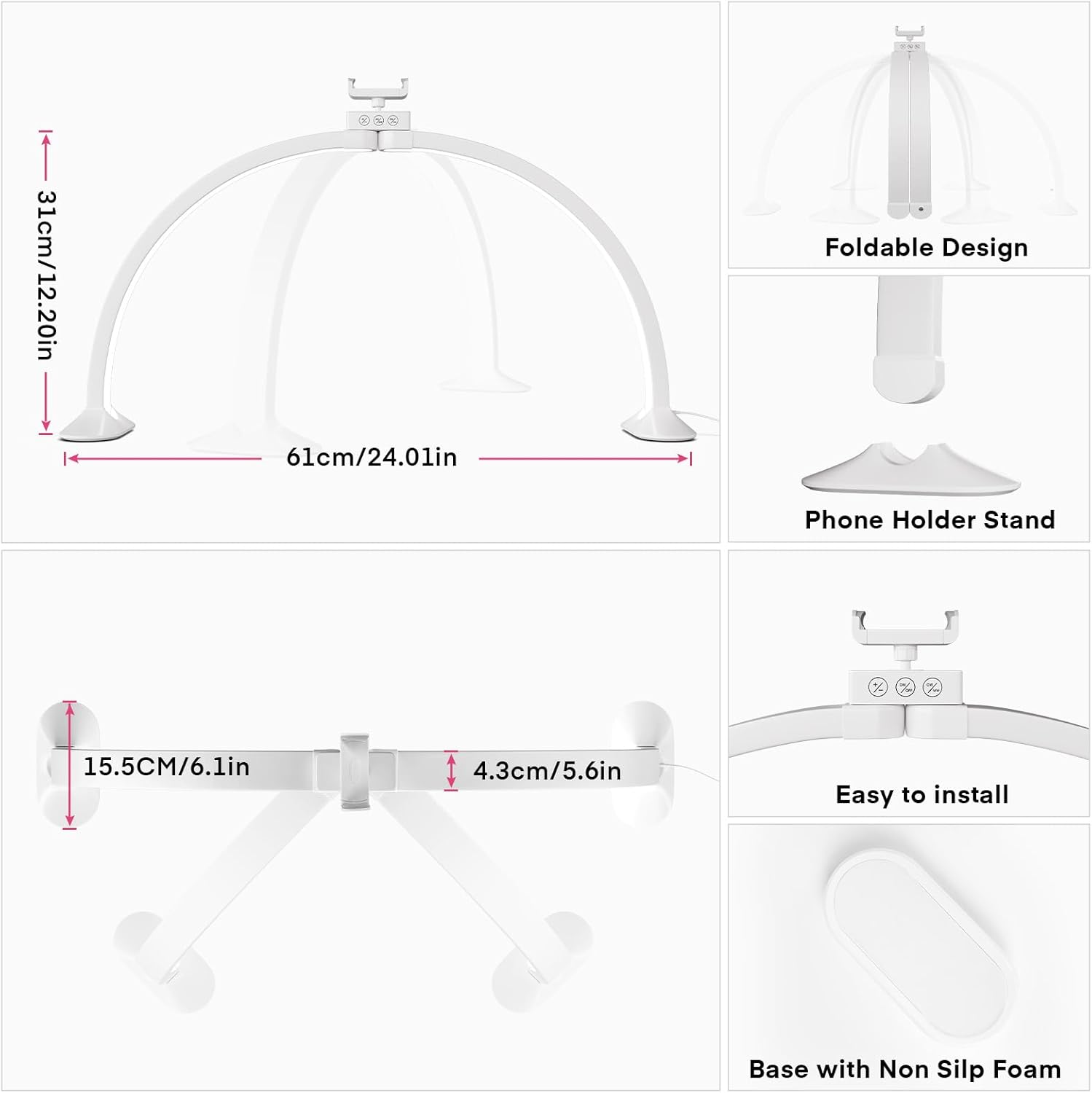 Half Moon Light U-Shaped Nail  - Home Office Setup recension och pris
