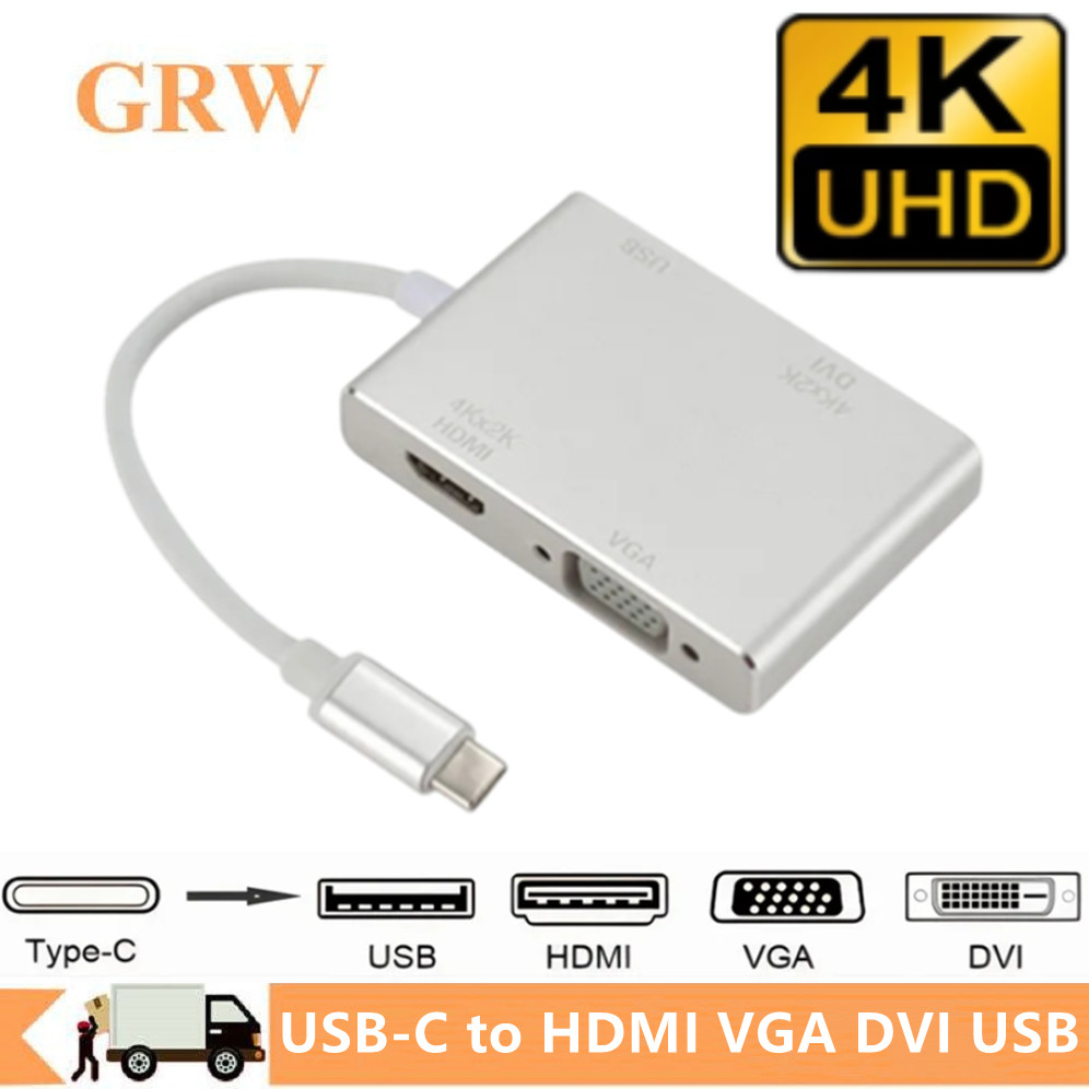 4K Type C to HDMI VGA USB DVI  - Home Office For Mac recension och pris